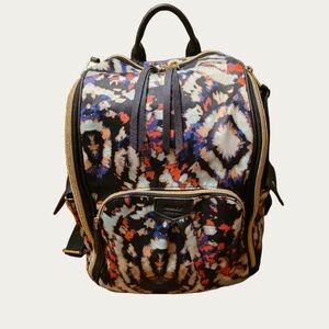 Aimee Kestenberg Black Multicolor Abstract Print Backpack